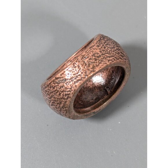 Boho Western Copper Tone Dome Ring Size 8 - Picture 4 of 7